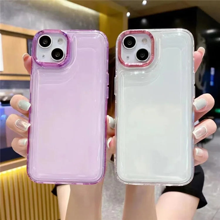 For iPhone 13 Case PC+TPU Phone Protective Cover Shockproof Air Cushion Transparent Phone Shell