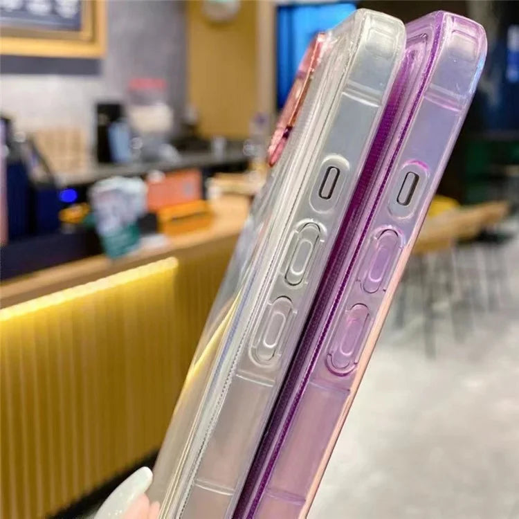 For iPhone 13 Case PC+TPU Phone Protective Cover Shockproof Air Cushion Transparent Phone Shell