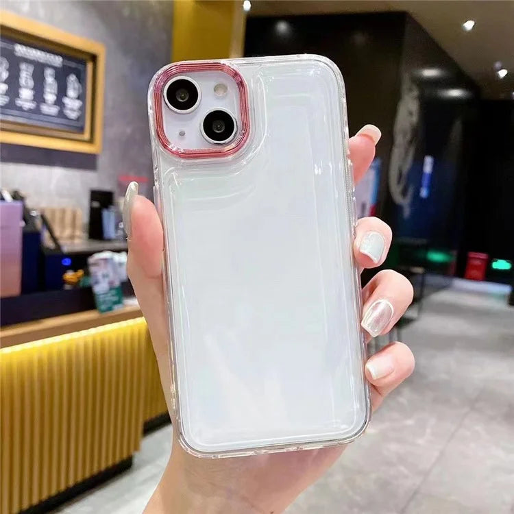 For iPhone 13 Case PC+TPU Phone Protective Cover Shockproof Air Cushion Transparent Phone Shell