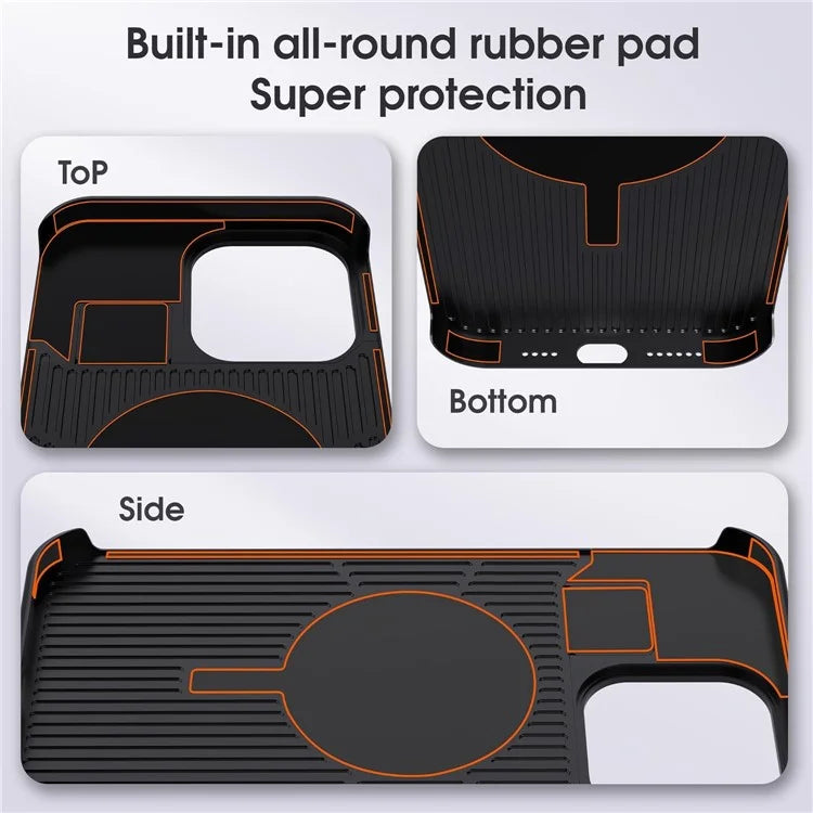 For iPhone 13 Magnetic Phone Case Leather+Aluminium Alloy Cover with Aromatherapy Tablet