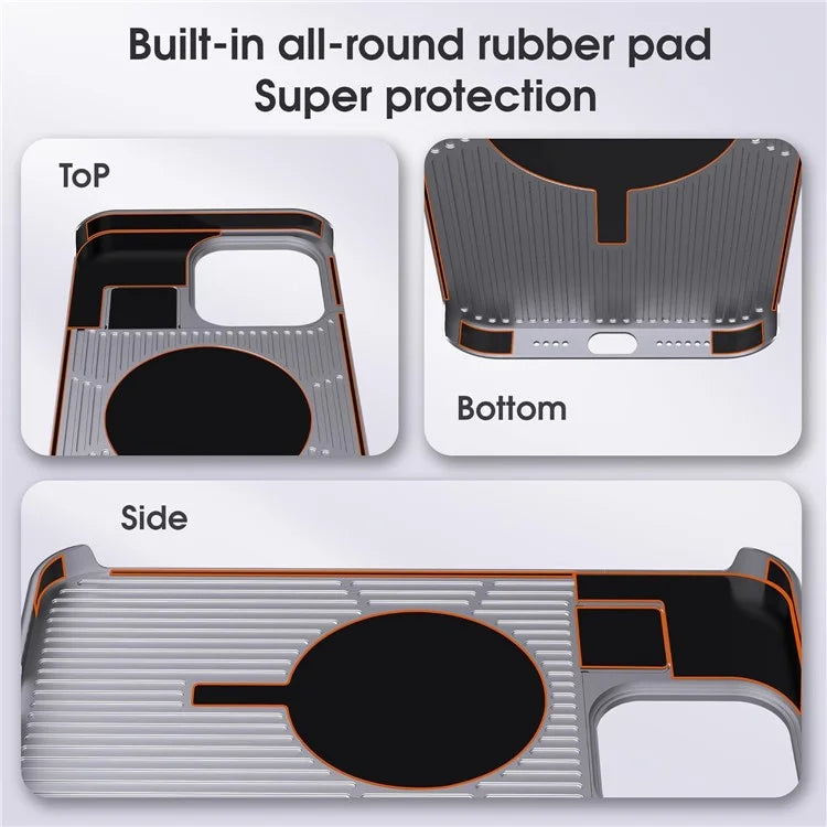 For iPhone 13 Magnetic Phone Case Leather+Aluminium Alloy Cover with Aromatherapy Tablet