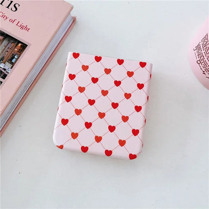For Samsung Galaxy Z Flip5 5G Case Love Heart Pattern Hard PC Pink Shockproof Phone Cover