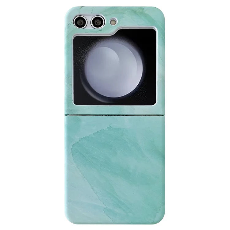 For Samsung Galaxy Z Flip5 5G Hard PC Case Marble Pattern Water Transfer Printing Phone Cover