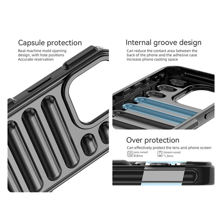 Capsule Series for iPhone 12 Pro Max Case Soft TPU Ribbed Protective Phone Cover