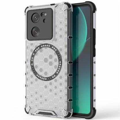 For Xiaomi Redmi K60 Ultra / 13T / 13T Pro Case Honeycomb TPU+PC Phone Cases Compatible with MagSafe