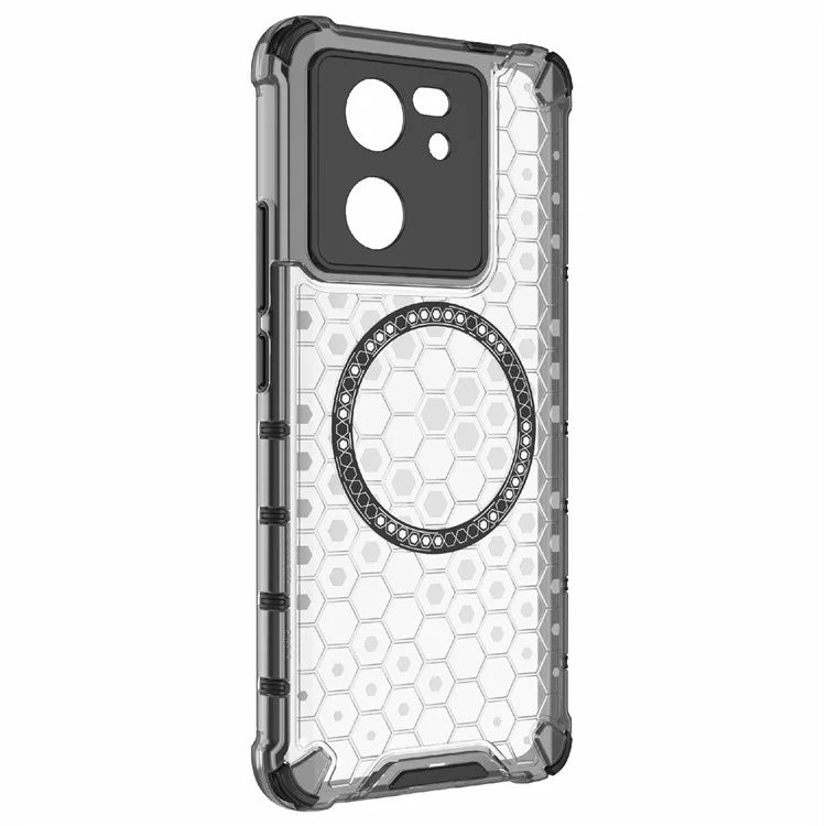For Xiaomi Redmi K60 Ultra / 13T / 13T Pro Case Honeycomb TPU+PC Phone Cases Compatible with MagSafe