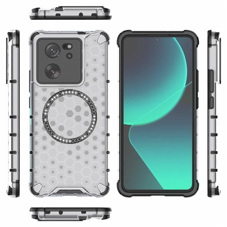 For Xiaomi Redmi K60 Ultra / 13T / 13T Pro Case Honeycomb TPU+PC Phone Cases Compatible with MagSafe