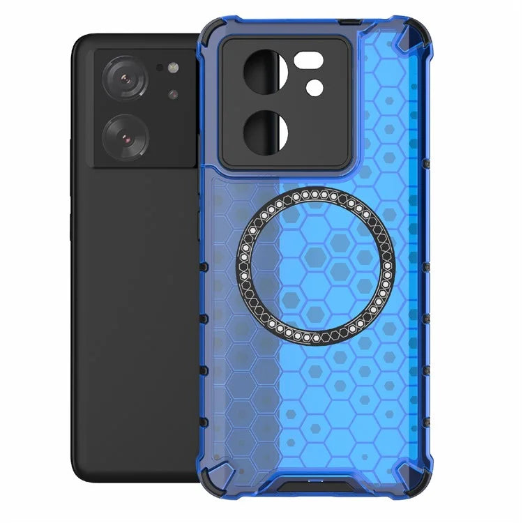For Xiaomi Redmi K60 Ultra / 13T / 13T Pro Case Honeycomb TPU+PC Phone Cases Compatible with MagSafe