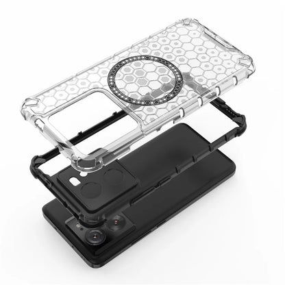 For Xiaomi Redmi K60 Ultra / 13T / 13T Pro Case Honeycomb TPU+PC Phone Cases Compatible with MagSafe