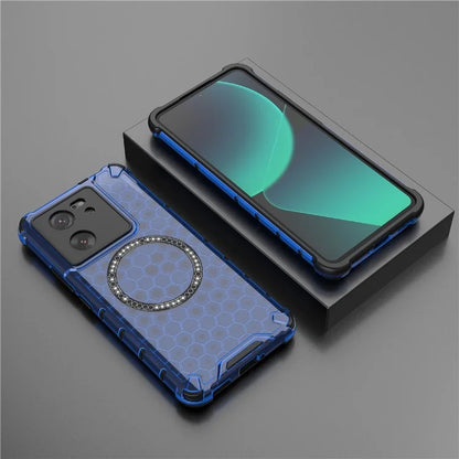 For Xiaomi Redmi K60 Ultra / 13T / 13T Pro Case Honeycomb TPU+PC Phone Cases Compatible with MagSafe