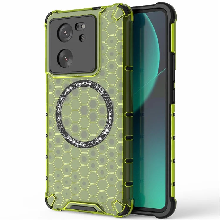 For Xiaomi Redmi K60 Ultra / 13T / 13T Pro Case Honeycomb TPU+PC Phone Cases Compatible with MagSafe
