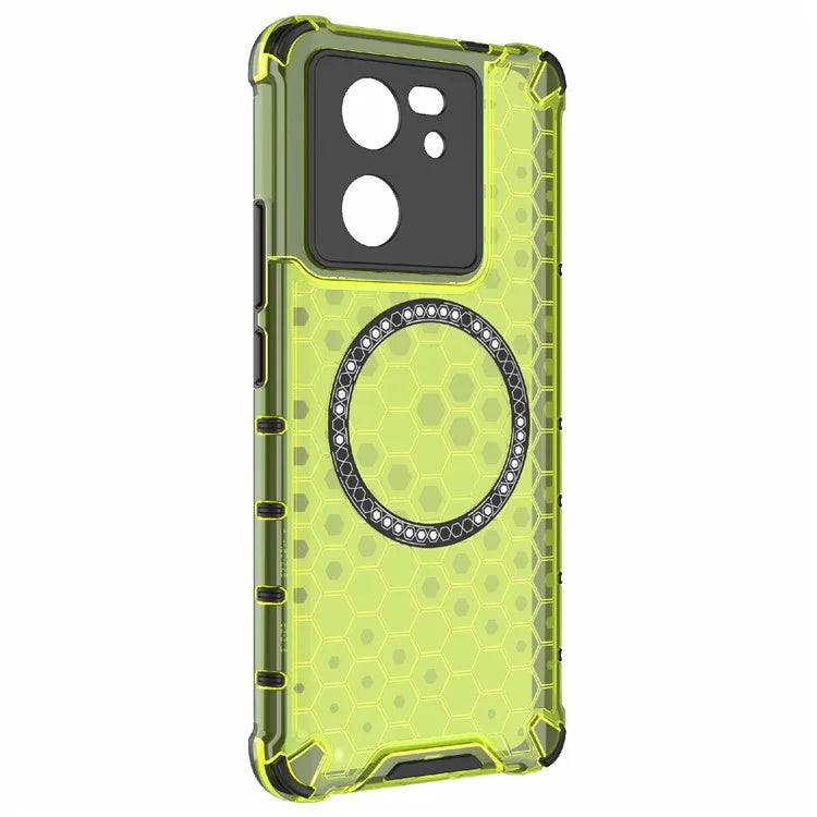 For Xiaomi Redmi K60 Ultra / 13T / 13T Pro Case Honeycomb TPU+PC Phone Cases Compatible with MagSafe