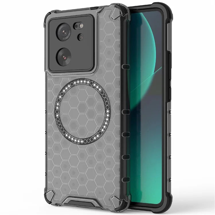 For Xiaomi Redmi K60 Ultra / 13T / 13T Pro Case Honeycomb TPU+PC Phone Cases Compatible with MagSafe