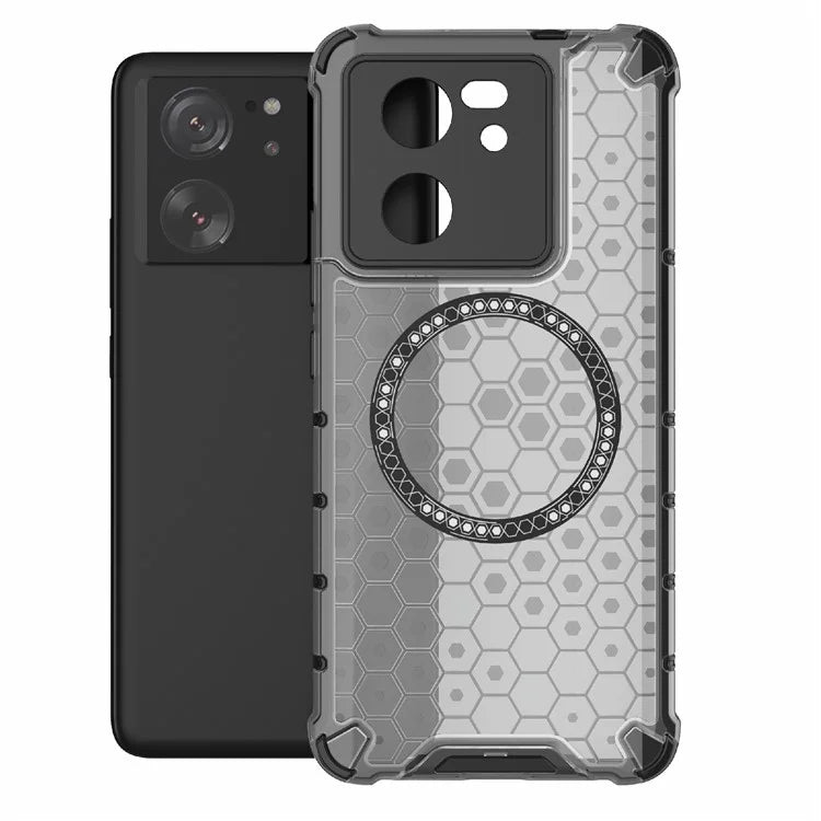 For Xiaomi Redmi K60 Ultra / 13T / 13T Pro Case Honeycomb TPU+PC Phone Cases Compatible with MagSafe