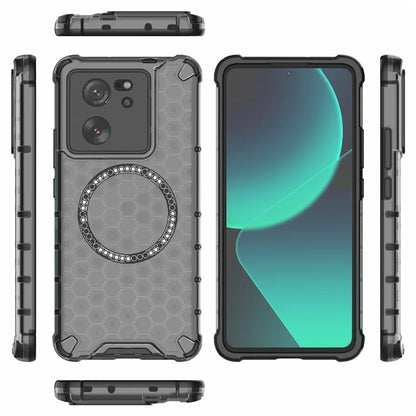 For Xiaomi Redmi K60 Ultra / 13T / 13T Pro Case Honeycomb TPU+PC Phone Cases Compatible with MagSafe
