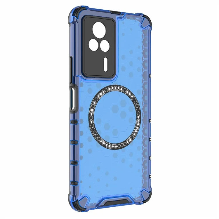 For Xiaomi Redmi K60E 5G Magnetic Case Reinforced Corners TPU+PC Honeycomb Phone Cover