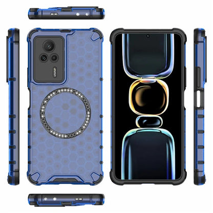For Xiaomi Redmi K60E 5G Magnetic Case Reinforced Corners TPU+PC Honeycomb Phone Cover