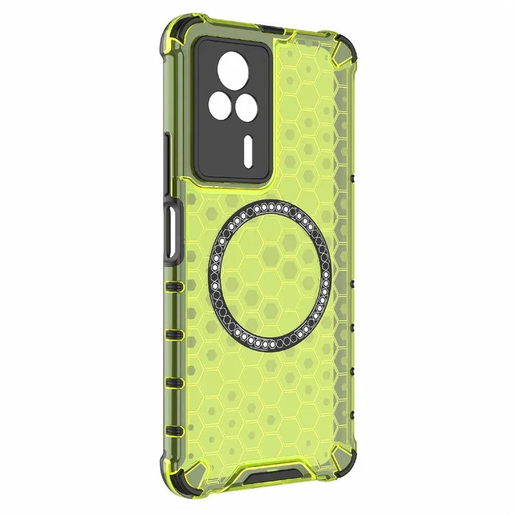 For Xiaomi Redmi K60E 5G Magnetic Case Reinforced Corners TPU+PC Honeycomb Phone Cover