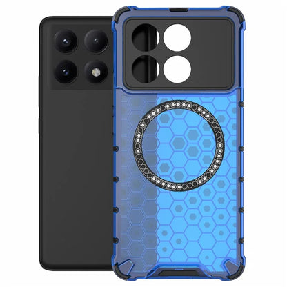 For Xiaomi Redmi K70E 5G / Poco X6 Pro 5G Magnetic Phone Case Honeycomb TPU+PC Back Cover