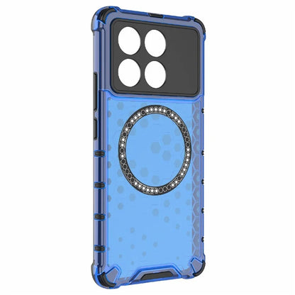 For Xiaomi Redmi K70E 5G / Poco X6 Pro 5G Magnetic Phone Case Honeycomb TPU+PC Back Cover
