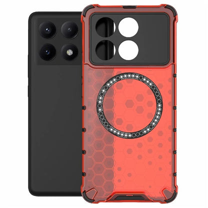 For Xiaomi Redmi K70E 5G / Poco X6 Pro 5G Magnetic Phone Case Honeycomb TPU+PC Back Cover