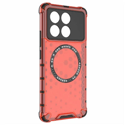 For Xiaomi Redmi K70E 5G / Poco X6 Pro 5G Magnetic Phone Case Honeycomb TPU+PC Back Cover