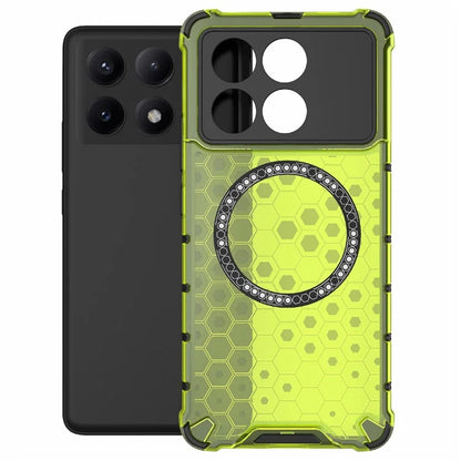 For Xiaomi Redmi K70E 5G / Poco X6 Pro 5G Magnetic Phone Case Honeycomb TPU+PC Back Cover
