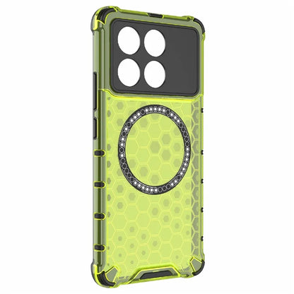 For Xiaomi Redmi K70E 5G / Poco X6 Pro 5G Magnetic Phone Case Honeycomb TPU+PC Back Cover