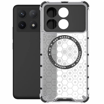 For Xiaomi Poco F6 Pro 5G / Redmi K70 5G / K70 Pro 5G Magnetic Case Honeycomb TPU+PC Slim Phone Cover