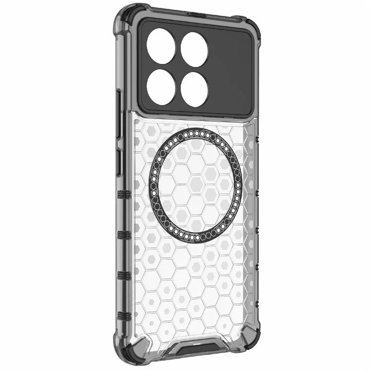 For Xiaomi Poco F6 Pro 5G / Redmi K70 5G / K70 Pro 5G Magnetic Case Honeycomb TPU+PC Slim Phone Cover