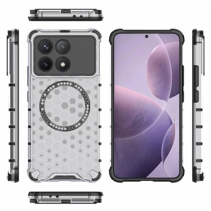 For Xiaomi Poco F6 Pro 5G / Redmi K70 5G / K70 Pro 5G Magnetic Case Honeycomb TPU+PC Slim Phone Cover