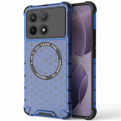 For Xiaomi Poco F6 Pro 5G / Redmi K70 5G / K70 Pro 5G Magnetic Case Honeycomb TPU+PC Slim Phone Cover