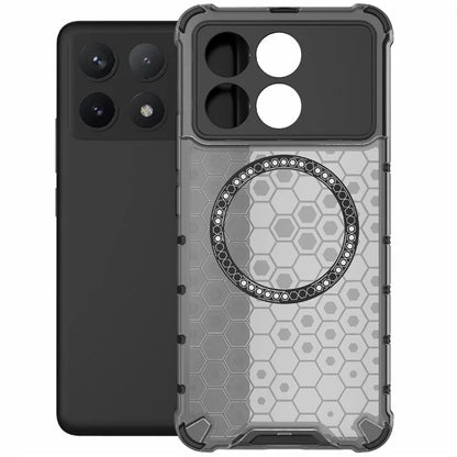 For Xiaomi Poco F6 Pro 5G / Redmi K70 5G / K70 Pro 5G Magnetic Case Honeycomb TPU+PC Slim Phone Cover