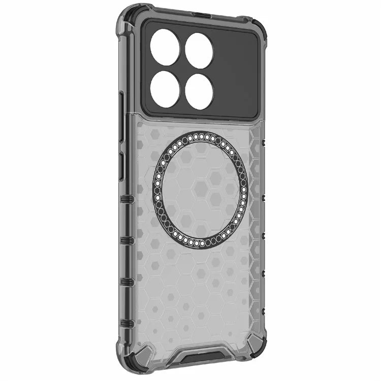 For Xiaomi Poco F6 Pro 5G / Redmi K70 5G / K70 Pro 5G Magnetic Case Honeycomb TPU+PC Slim Phone Cover