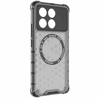 For Xiaomi Poco F6 Pro 5G / Redmi K70 5G / K70 Pro 5G Magnetic Case Honeycomb TPU+PC Slim Phone Cover