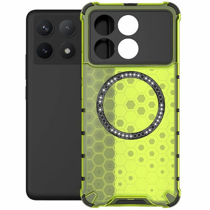 For Xiaomi Poco F6 Pro 5G / Redmi K70 5G / K70 Pro 5G Magnetic Case Honeycomb TPU+PC Slim Phone Cover