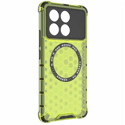 For Xiaomi Poco F6 Pro 5G / Redmi K70 5G / K70 Pro 5G Magnetic Case Honeycomb TPU+PC Slim Phone Cover