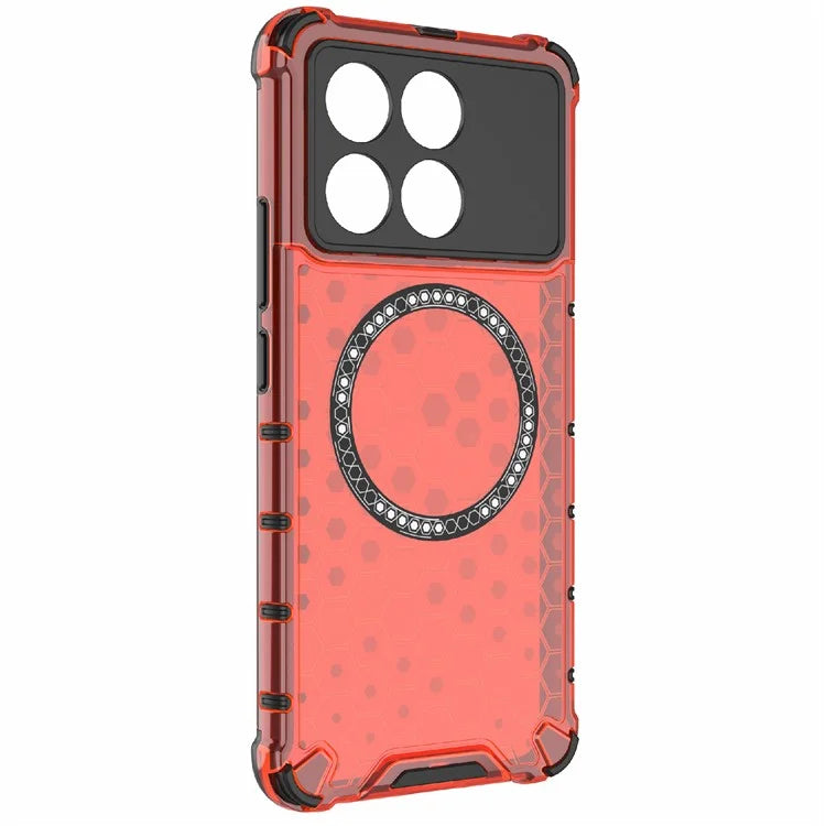 For Xiaomi Poco F6 Pro 5G / Redmi K70 5G / K70 Pro 5G Magnetic Case Honeycomb TPU+PC Slim Phone Cover