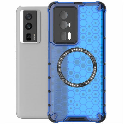 For Xiaomi Poco F5 Pro 5G / K60 5G / K60 Pro 5G Magnetic Case TPU+PC Honeycomb Cushioning Shockproof Phone Cover