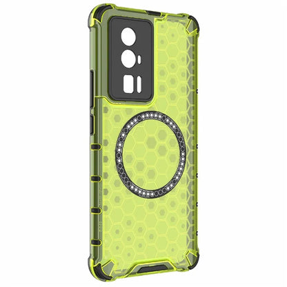 For Xiaomi Poco F5 Pro 5G / K60 5G / K60 Pro 5G Magnetic Case TPU+PC Honeycomb Cushioning Shockproof Phone Cover