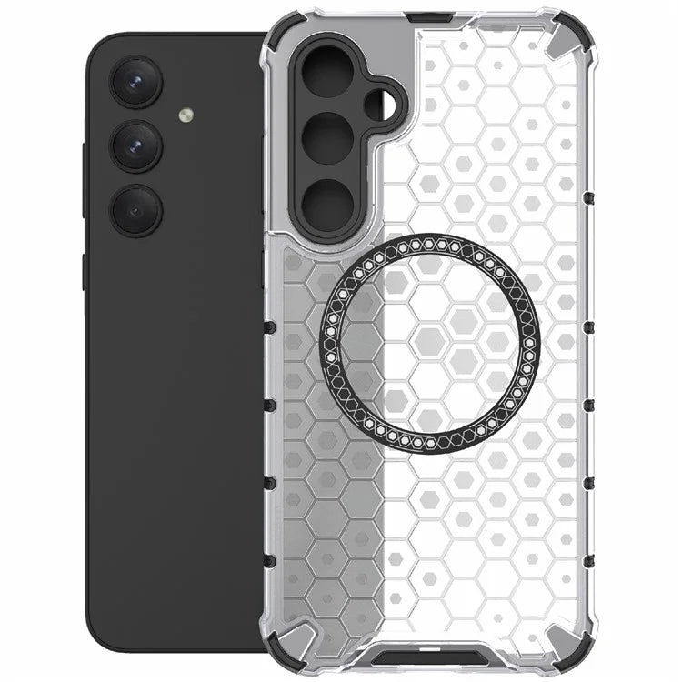 For Samsung Galaxy A35 5G Magnetic Case Honeycomb Heat Dissipation TPU+PC Phone Cover