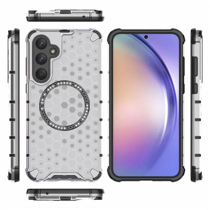 For Samsung Galaxy A35 5G Magnetic Case Honeycomb Heat Dissipation TPU+PC Phone Cover