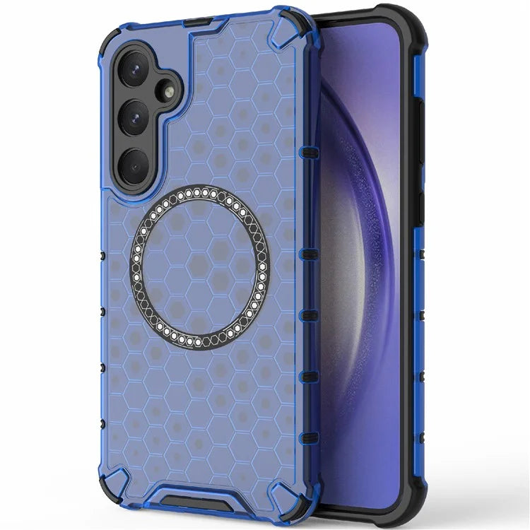 For Samsung Galaxy A35 5G Magnetic Case Honeycomb Heat Dissipation TPU+PC Phone Cover