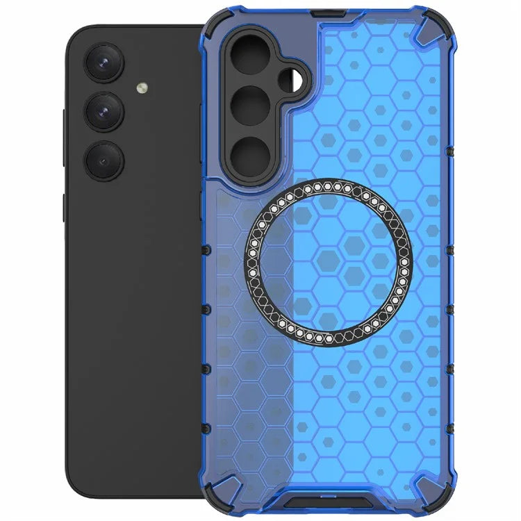 For Samsung Galaxy A35 5G Magnetic Case Honeycomb Heat Dissipation TPU+PC Phone Cover