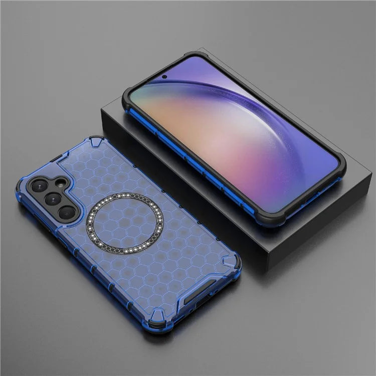 For Samsung Galaxy A35 5G Magnetic Case Honeycomb Heat Dissipation TPU+PC Phone Cover