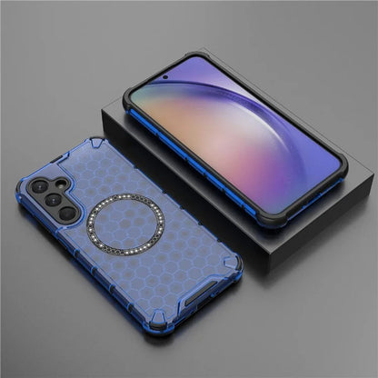 For Samsung Galaxy A35 5G Magnetic Case Honeycomb Heat Dissipation TPU+PC Phone Cover