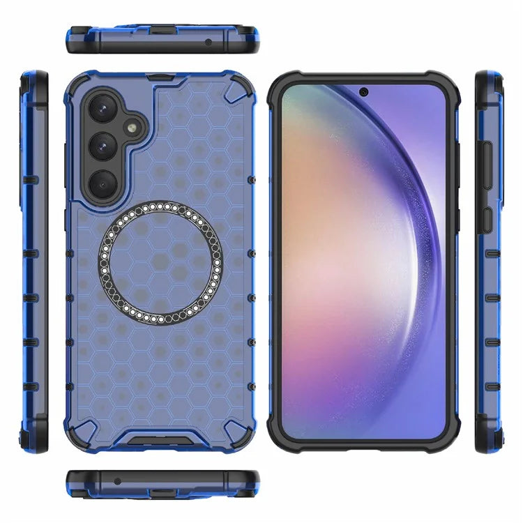 For Samsung Galaxy A35 5G Magnetic Case Honeycomb Heat Dissipation TPU+PC Phone Cover