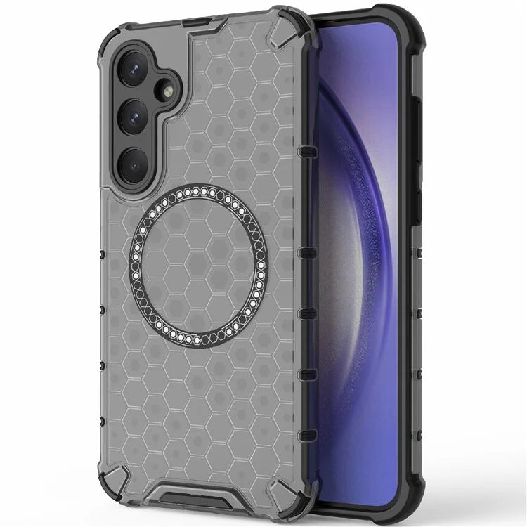 For Samsung Galaxy A35 5G Magnetic Case Honeycomb Heat Dissipation TPU+PC Phone Cover