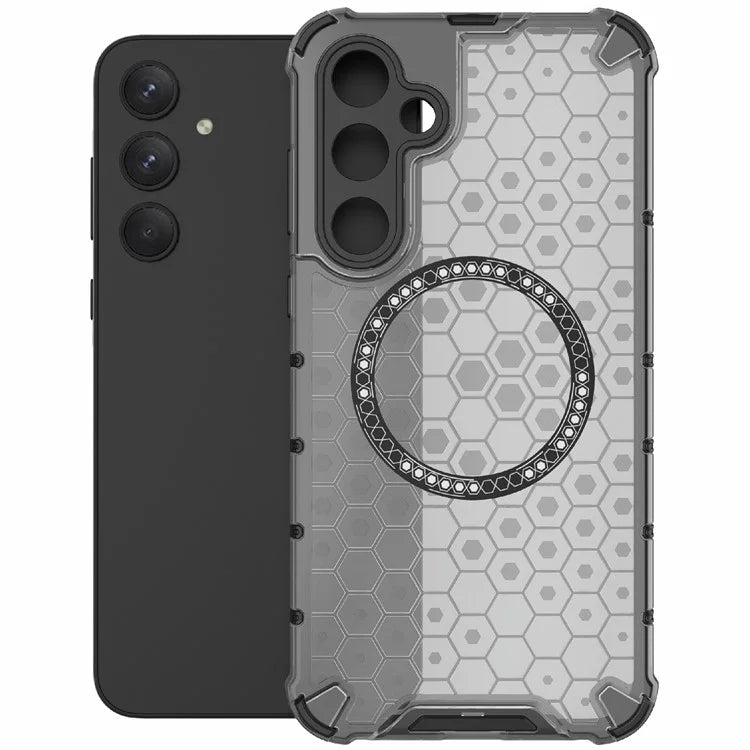 For Samsung Galaxy A35 5G Magnetic Case Honeycomb Heat Dissipation TPU+PC Phone Cover