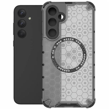 For Samsung Galaxy A35 5G Magnetic Case Honeycomb Heat Dissipation TPU+PC Phone Cover